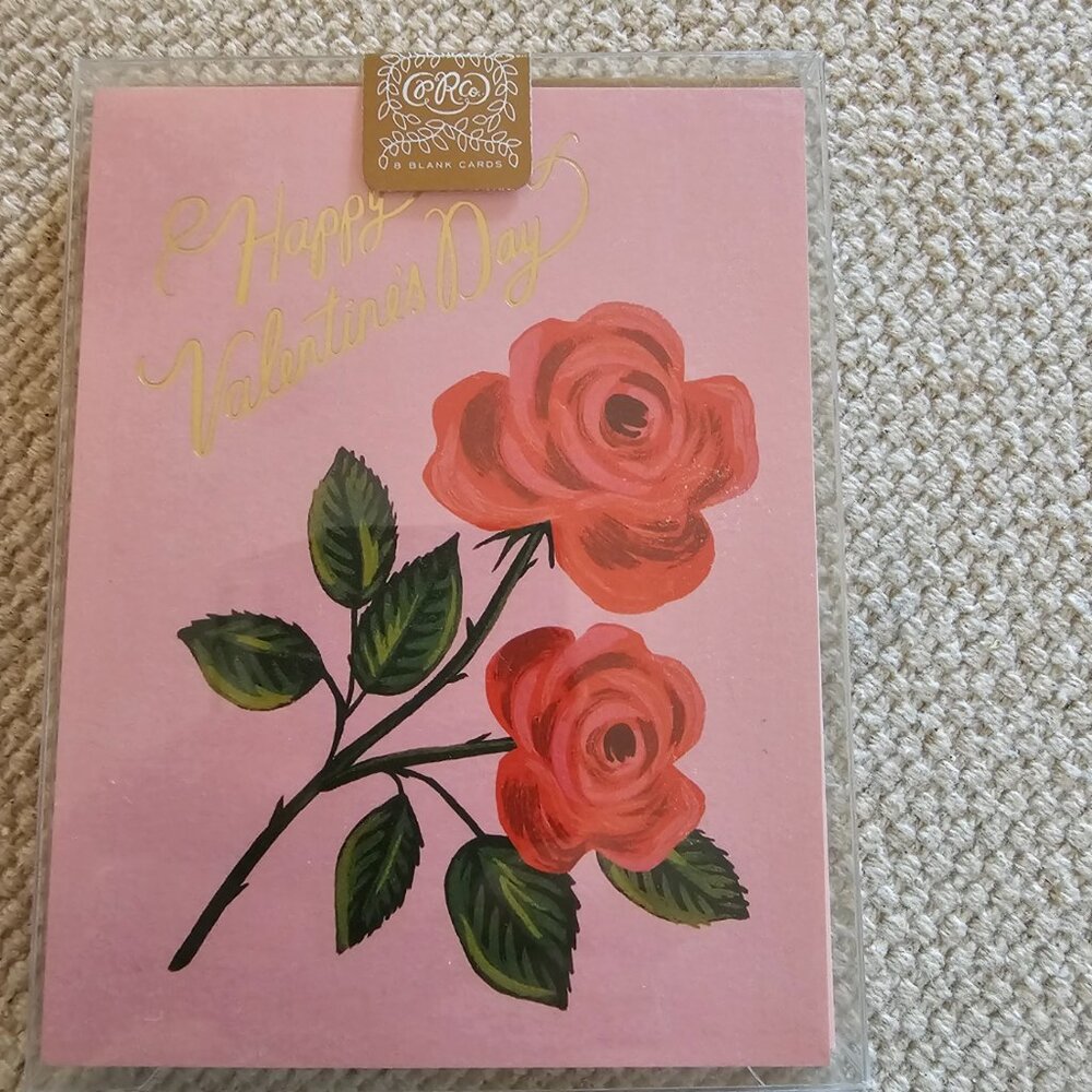 Rifle Paper Co. VALENTINES DAY card set of 8 cards